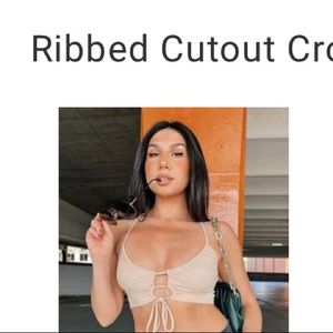 Cute taupe color crop top worn once.